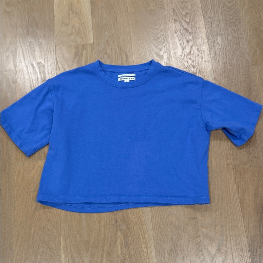 Country Road Blue Crop Top